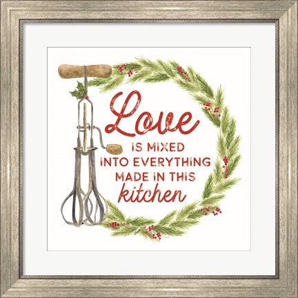 Framed Home Cooked Christmas I-Love Print