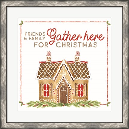 Framed Home Cooked Christmas VI-Gather Here Print