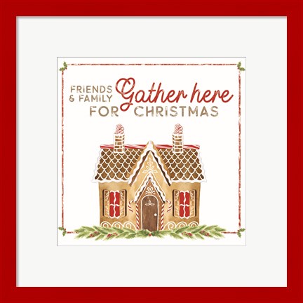 Framed Home Cooked Christmas VI-Gather Here Print