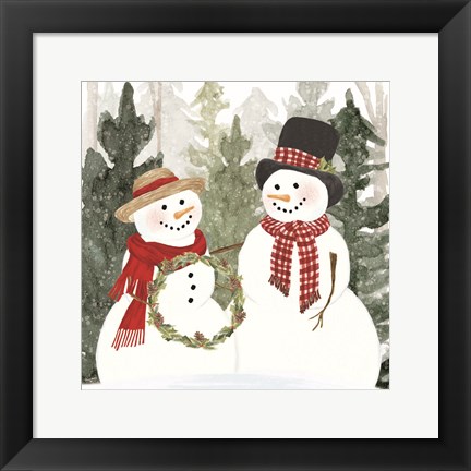 Framed Christmas in the Woods II Print