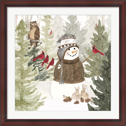 Framed Christmas in the Woods III Print