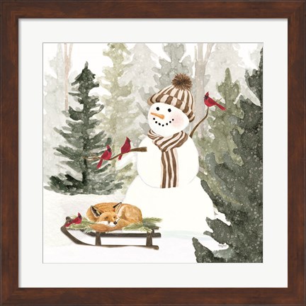 Framed Christmas in the Woods IV Print