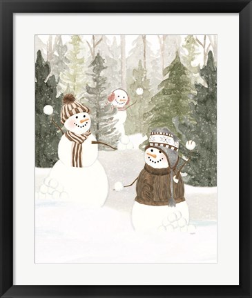 Framed Christmas in the Woods Portrait III Print