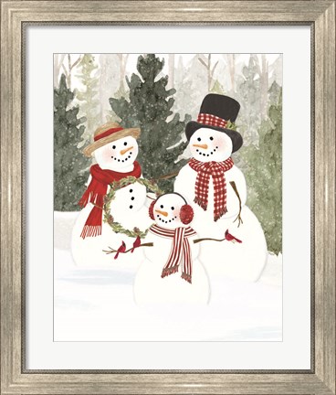 Framed Christmas in the Woods Portrait IV Print