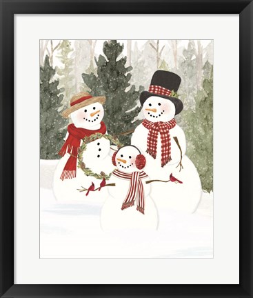 Framed Christmas in the Woods Portrait IV Print