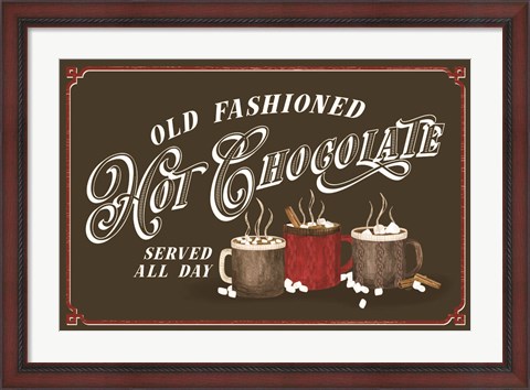 Framed Hot Chocolate Season Landscape Brown III-Old Fashioned Print