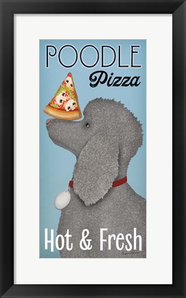 Framed Poodle Pizza Print