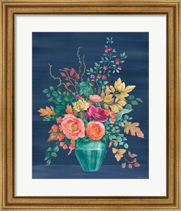 Framed Floral Drama III Print