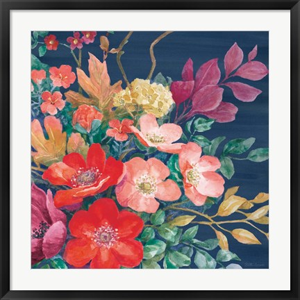 Framed Floral Drama VI Print