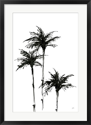 Framed Dark Palms II Print