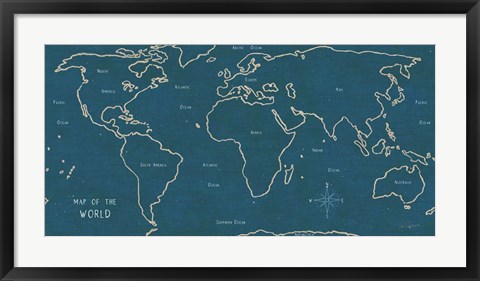Framed Sketch Map II Blue Print