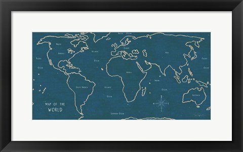 Framed Sketch Map II Blue Print