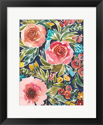 Framed Flower Patch II Print