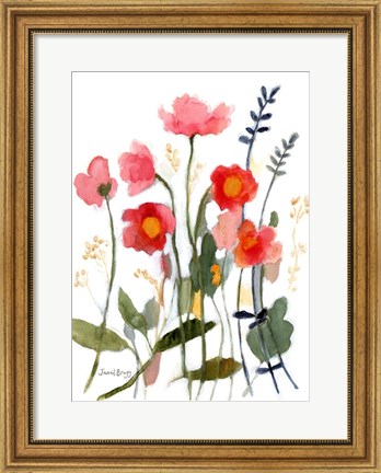Framed Floral with Wild Roses No. 2 Print