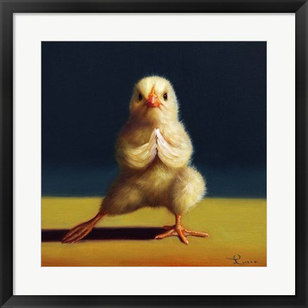 Framed Yoga Chick Side Lunge Print