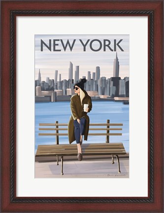 Framed Girl in New York II Print