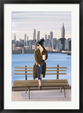 Framed Girl in New York Print