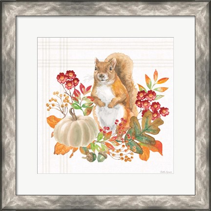 Framed Wooded Harvest III Print