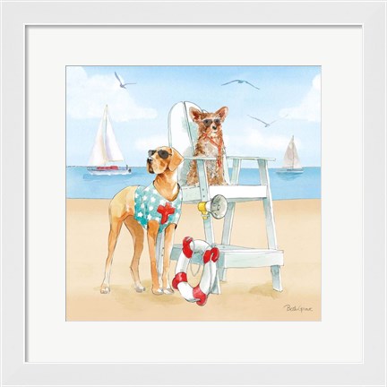 Framed Summer Fun at the Beach IV Print