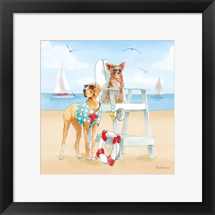 Framed Summer Fun at the Beach IV Print