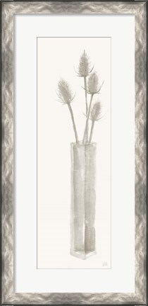 Framed Neutral Thistle Print