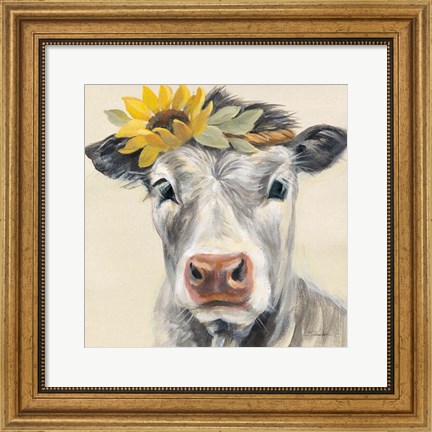Framed Pretty Cow Print