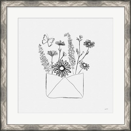Framed Among Wildflowers V Print