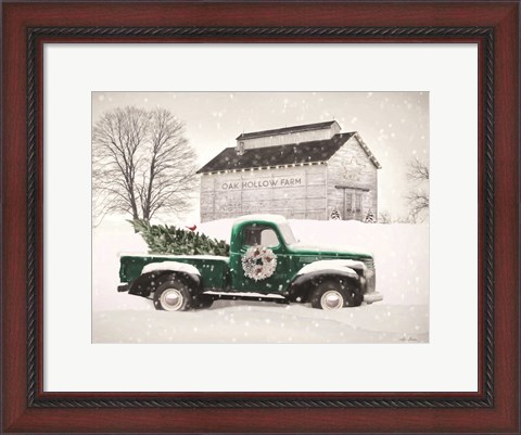 Framed Christmas at Oak Hollow Farm Print