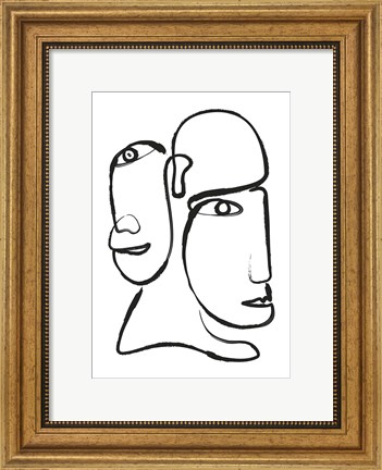 Framed Double Silhouette Print