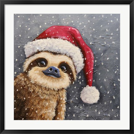 Framed Merry Sloth Print