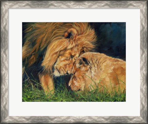 Framed Lion Love Print