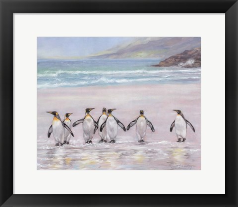 Framed 7 Penguins Print