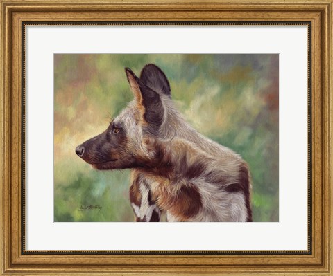 Framed African Wild Dog Print