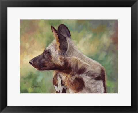 Framed African Wild Dog Print