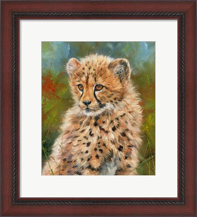 Framed Cheetah Cub 3 Print
