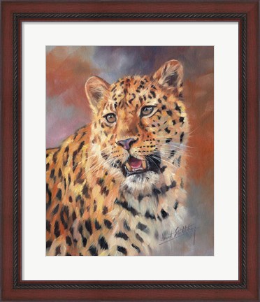 Framed Leopard Gaze Print