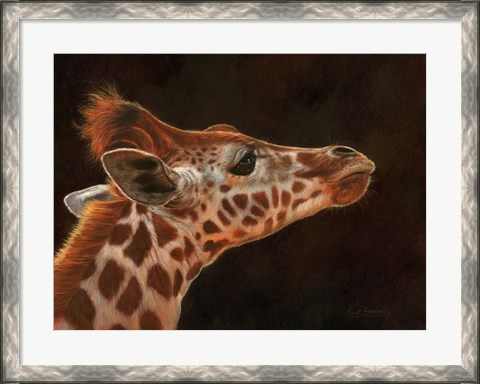 Framed Giraffe Portrait Print