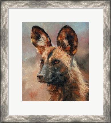 Framed Africa Wild Dog Print