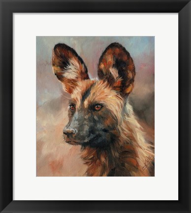 Framed Africa Wild Dog Print