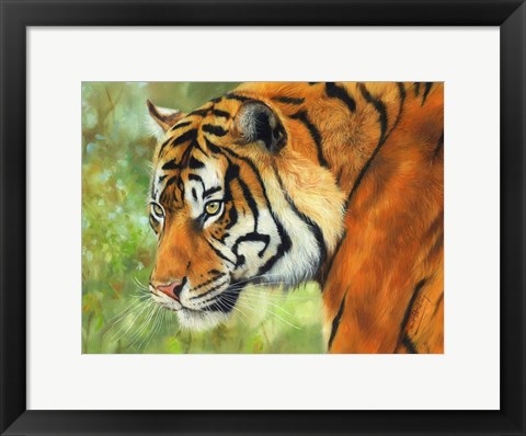 Framed Tiger 20 Print