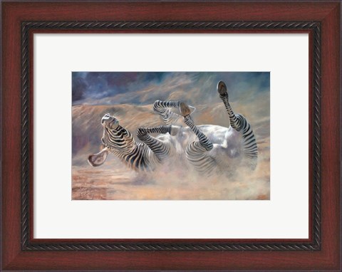 Framed Zebra Rockin And Rollin Print