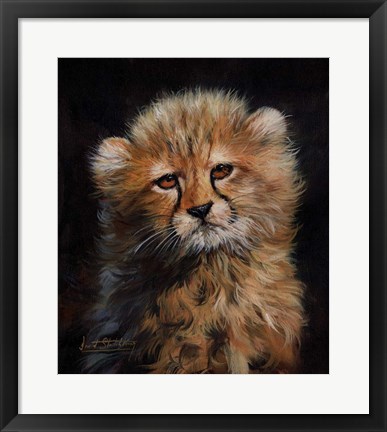 Framed Cheetah Cub Print