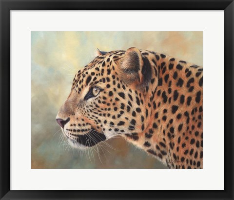 Framed Leopard Side Profile Print