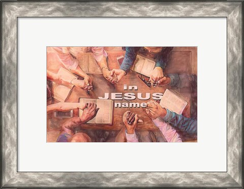 Framed In Jesus Name Print