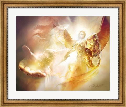 Framed God&#39;s Protection Print