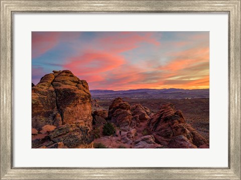 Framed Sunset over the Canyon Print