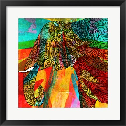 Framed Elephant Print