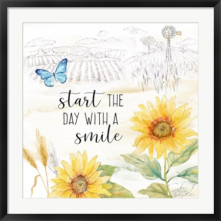 Framed Good Morning Sunshine IX-Smile Print