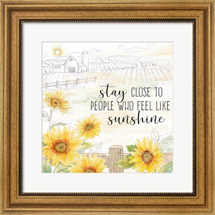 Framed Good Morning Sunshine X-Stay Close Print