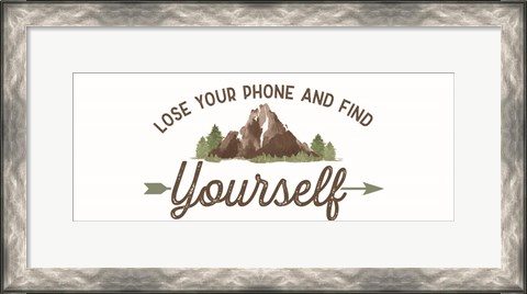 Framed Lost in Woods panel I-Find Yourself Print